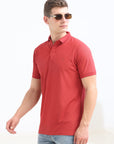 Rose Solid Polo Tshirt