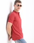 Rose Solid Polo Tshirt