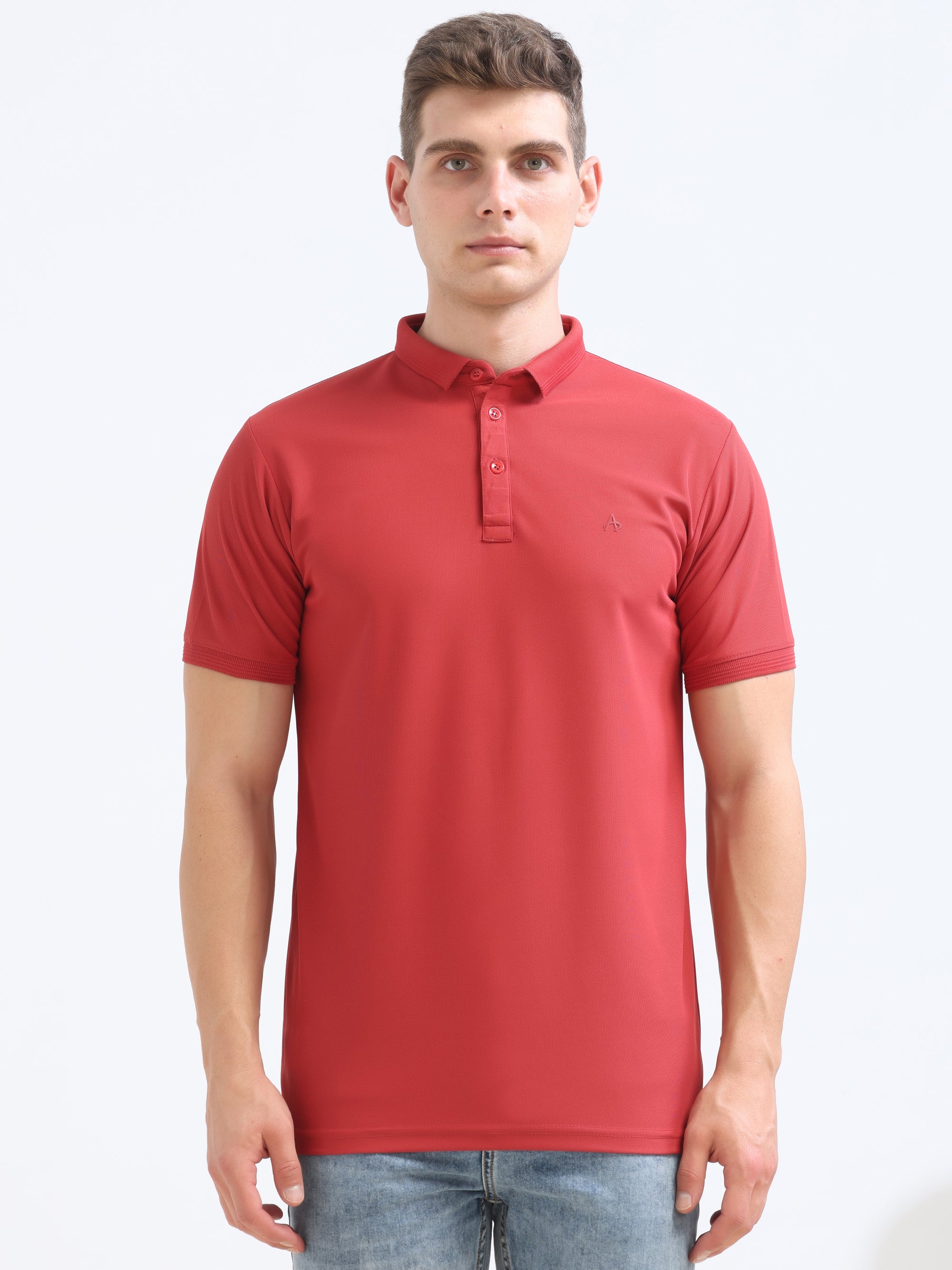 Rose Solid Polo Tshirt