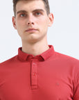 Rose Solid Polo Tshirt