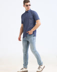 Denim Colour Solid Polo Tshirt