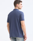 Denim Colour Solid Polo Tshirt