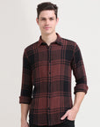 Slim Fit Brick Red Shirt