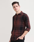 Slim Fit Brick Red Shirt