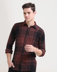 Slim Fit Brick Red Shirt