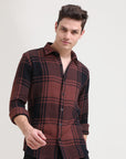 Slim Fit Brick Red Shirt