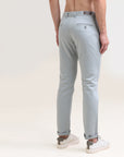 Teal Ease: Solid Comfort Fit Cotton Pants