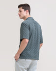 Driftwood Drape: Solid Half Sleeve Overhanging Shirt