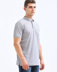 lt Grey Solid Polo Tshirt