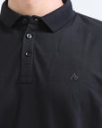 Black Solid Polo Tshirt