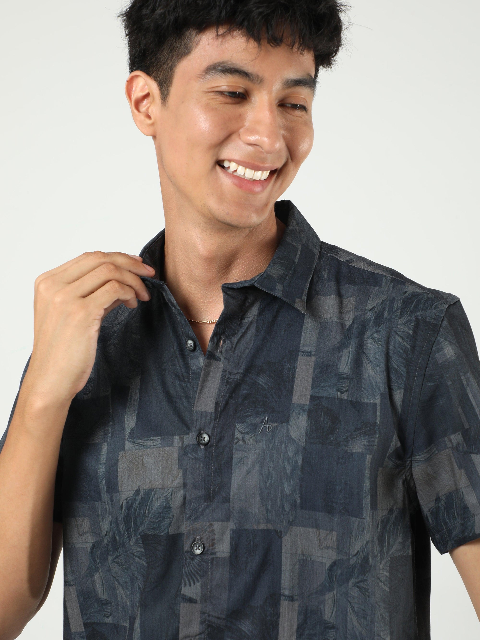 Chiton Graphite Printed Shirts