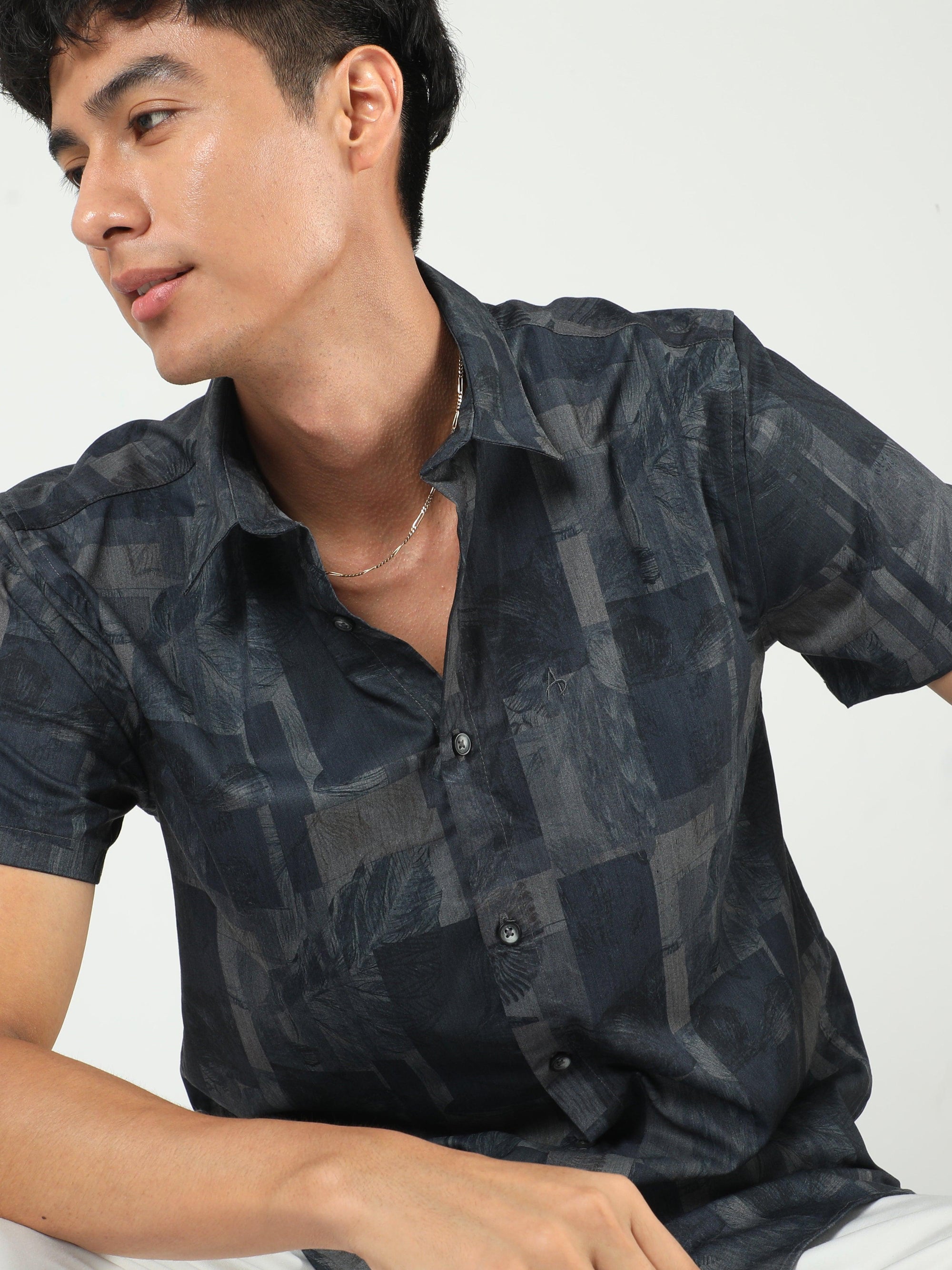 Chiton Graphite Printed Shirts