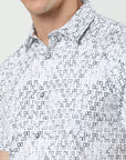 Chiton White Printed Shirts