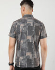 Chiton Mocha Brown Print Shirts