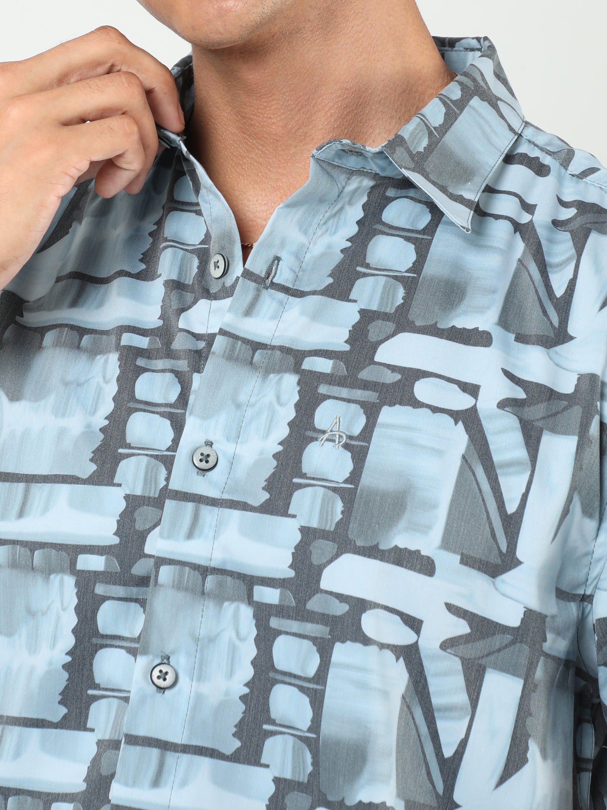 Chiton Bluebell Printed Shirts