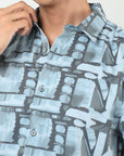 Chiton Bluebell Printed Shirts