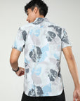 Chiton Oyster White Printed Shirts