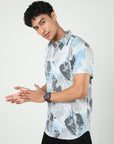 Chiton Oyster White Printed Shirts