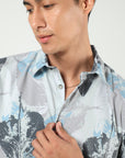 Chiton Oyster White Printed Shirts