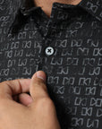 Chiton Black Printed Shirts