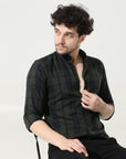 Refined Dark Green Slim Fit Shirt