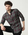 Elegant Wine Slim Fit Shirt