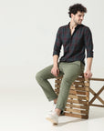 Crocodile Green Slim Fit Shirt