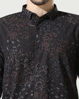 Cool Coffee Brown Printed Shirt