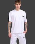 Cotton Comfortable Solid Half Co - Ord Set For Men-White