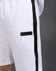 Cotton Comfortable Solid Half Co - Ord Set For Men-White