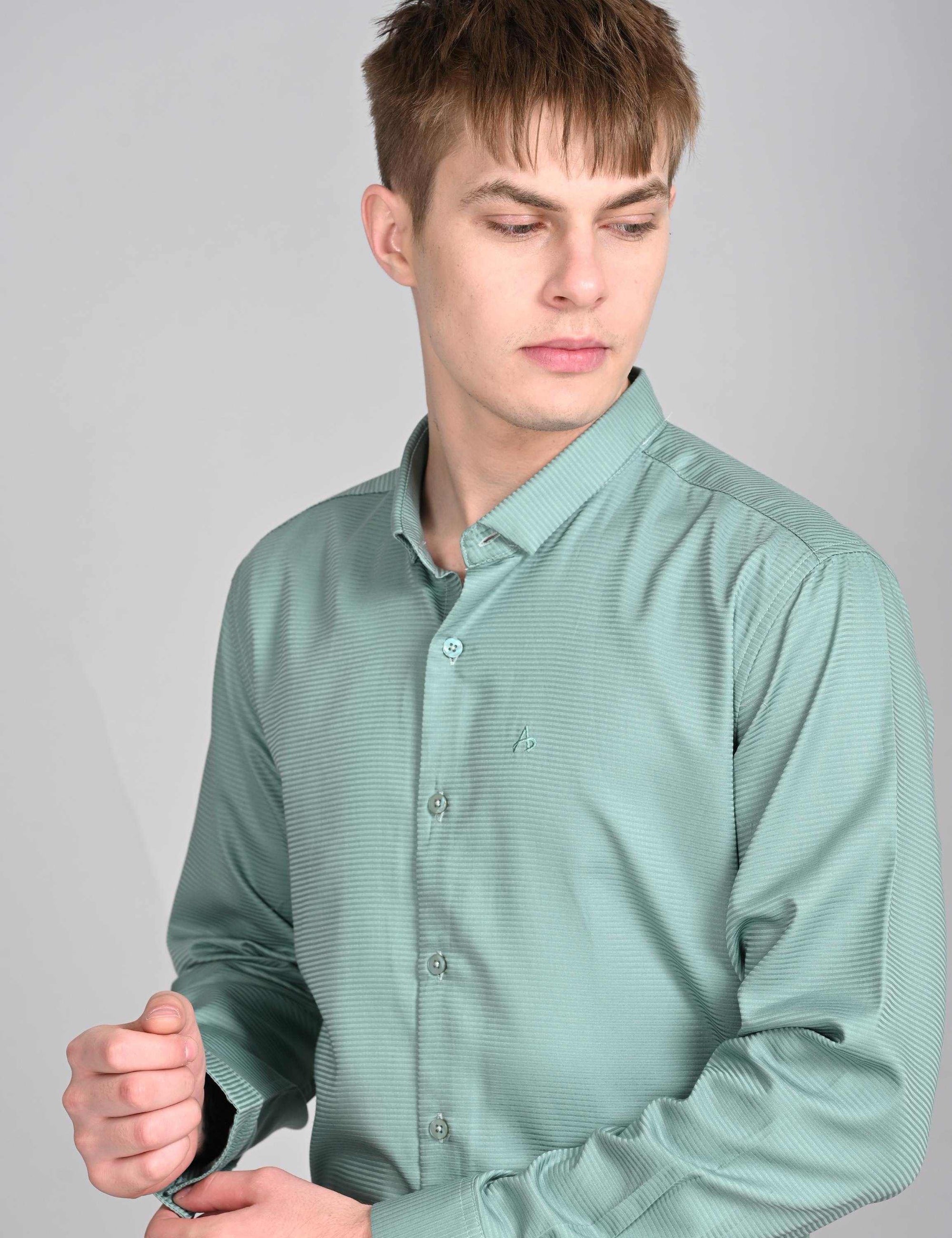 Aquagreen supima slim fit full sleeve shirt