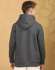 Full Sleeve Regular Fit Hoodie-Grey