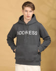 Full Sleeve Regular Fit Hoodie-Grey