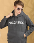 Full Sleeve Regular Fit Hoodie-Grey