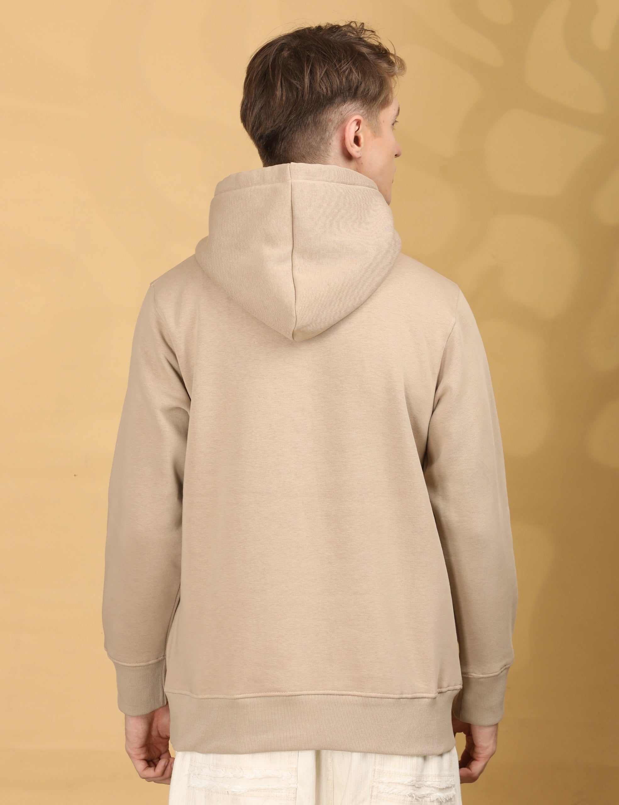 Full Sleeve Regular Fit Hoodie-Camel Brown