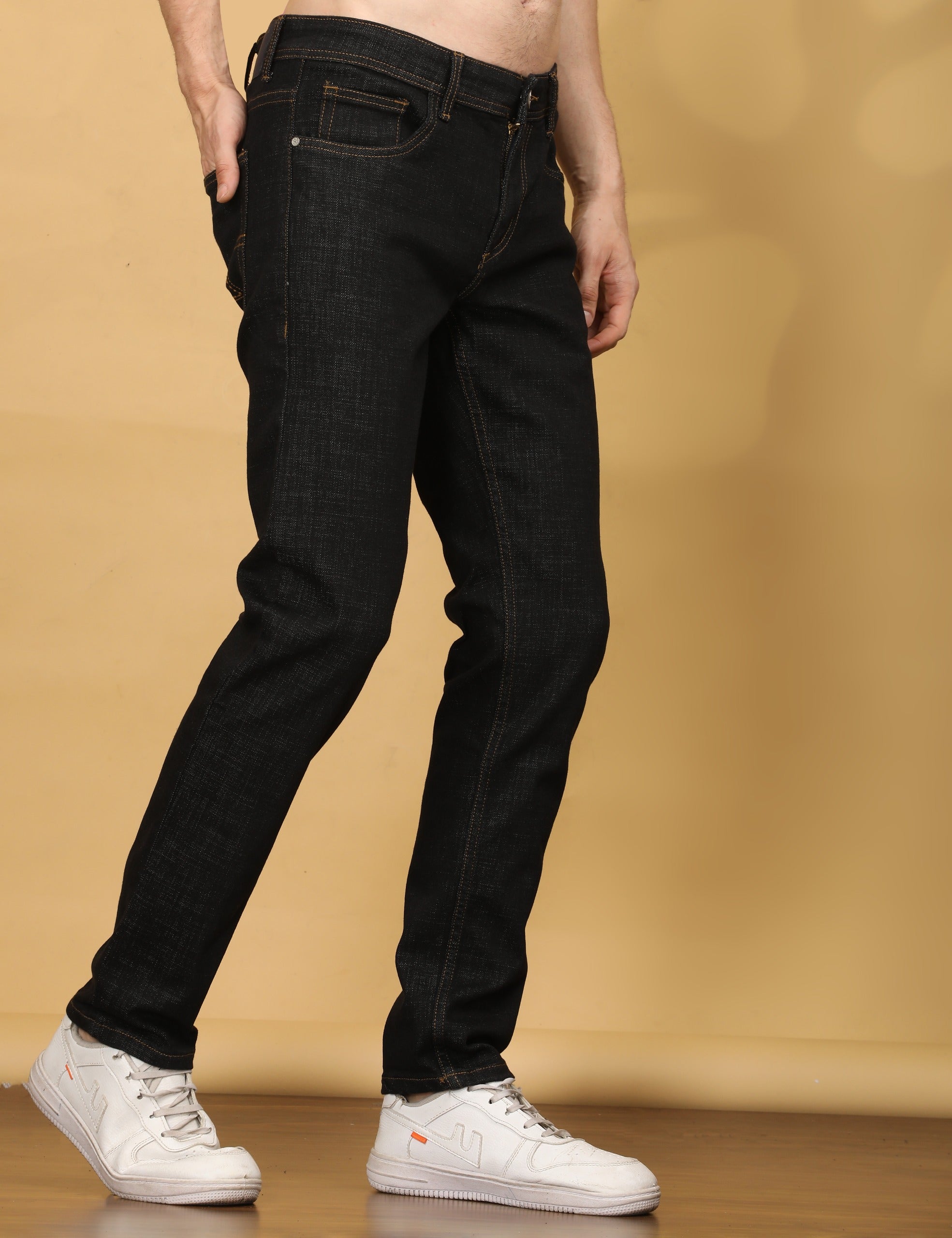 Row Black Denim Slim Fit Pants