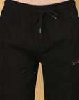 Regular Fit Black Cargo Pants