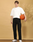 Regular Fit Black Cargo Pants