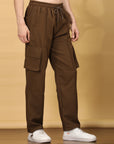 Extra Comfort Regular Fit Cargo Pants - Coffee Brown