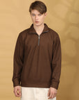 Sweat Shirt Full Sleeve Regular Fit - Brown