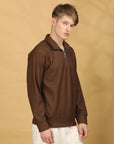 Sweat Shirt Full Sleeve Regular Fit - Brown