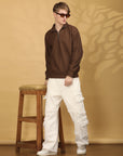 Sweat Shirt Full Sleeve Regular Fit - Brown