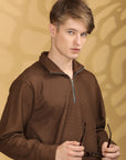 Sweat Shirt Full Sleeve Regular Fit - Brown