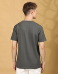 Half Sleeve Regular Fit Round neck Dark Grey T shirt