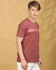 Half Sleeve Regular Fit Round neck Rust- T shirt