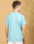 Half Sleeve Regular Fit Round Neck Firozi T-Shirt