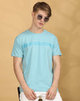 Half Sleeve Regular Fit Round Neck Firozi T-Shirt