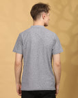 Round Collar Grey Half Sleeve Regular Fit T shirt