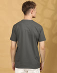 Round Neck Half Sleeve Regular Fit Grey T shirt