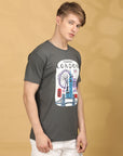 Round Neck Half Sleeve Regular Fit Grey T shirt